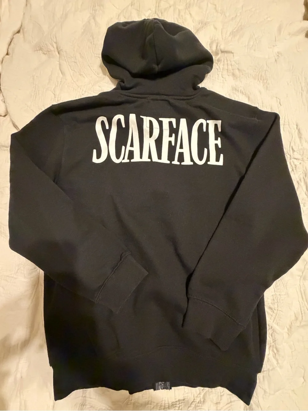 Men’s Reason Scarface Split Tony Montana Zip Hoodie, Size M